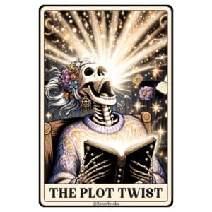 Plot Twist Skeleton Tarot Card Vinyl Sticker