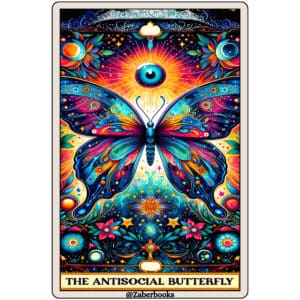 Anti Social Butterfly Tarot Card Vinyl Sticker