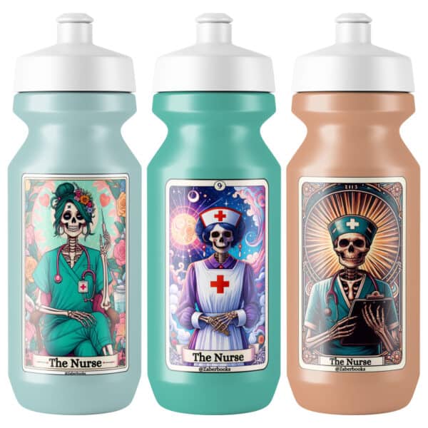 Nurse Skeleton Tarot Card Vinyl Sticker - Image 5