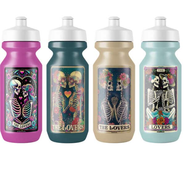Lovers Skeleton Tarot Card Vinyl Sticker - Image 3