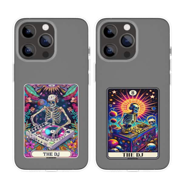 DJ Skeleton Tarot Card Vinyl Sticker - Image 5