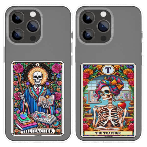 Teacher Skeleton Tarot Card Vinyl Sticker - Image 5