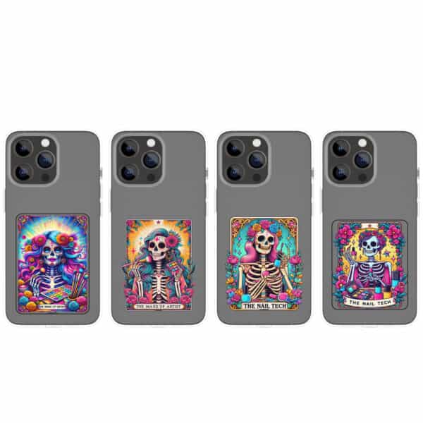 Nail Tech Skeleton Tarot Card Vinyl Sticker - Image 5