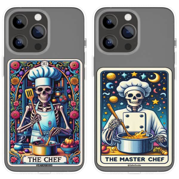 Chef Skeleton Tarot Card Vinyl Sticker - Image 5