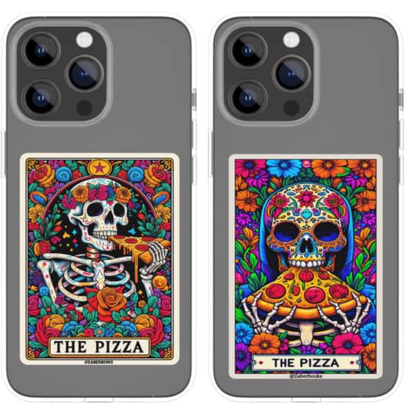 Pizza Skeleton Tarot Card Vinyl Sticker - Image 5