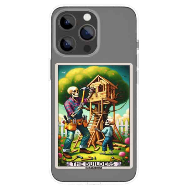 Builder Skeleton Tarot Card Vinyl Sticker - Image 4