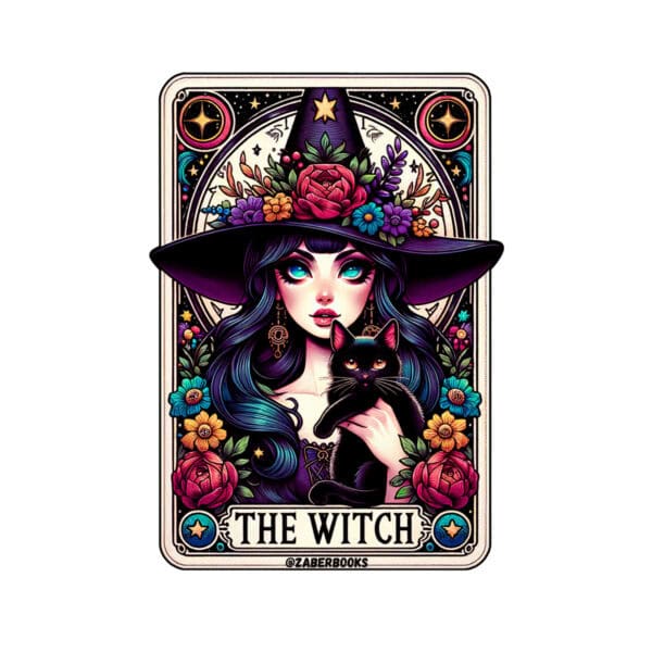 Witch Skeleton Tarot Card Sticker