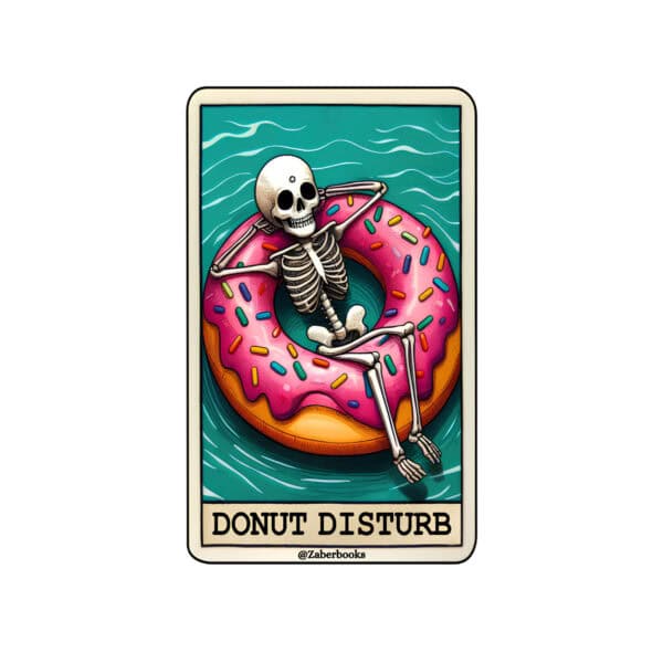 Donut Disturb Tarot Card Vinyl Sticker