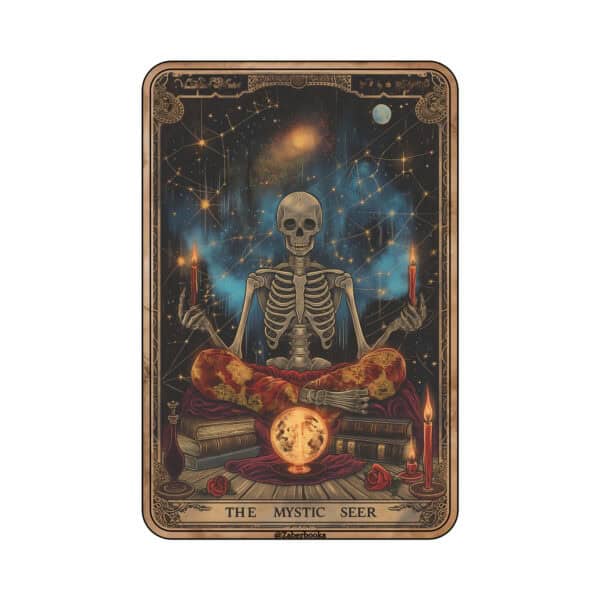 Fortune Teller Skeleton Tarot Card Sticker - Image 3