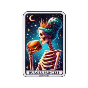 Burger Princess Tarot Card Vinyl Sticker