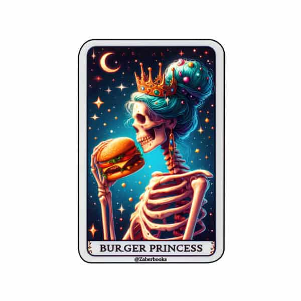 Burger Princess Tarot Card Vinyl Sticker