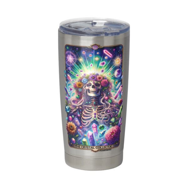 Crystal Collector Skeleton Tarot Card Sticker - Image 3
