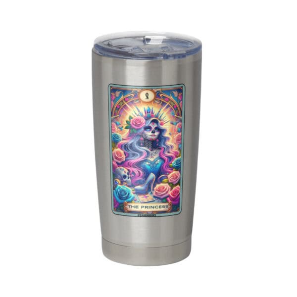 Princess Skeleton Tarot Card Vinyl Sticker - Image 4
