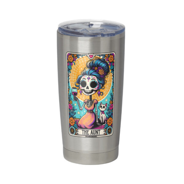 Aunt Skeleton Tarot Card Laminated Sticker | Funny Sarcastic Waterproof Water Bottle & Laptop Holographic Vinyl Sticker - Image 3