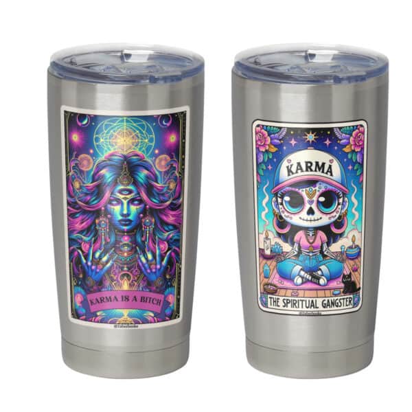 Karma Gangster Skeleton Tarot Card Sticker - Image 3