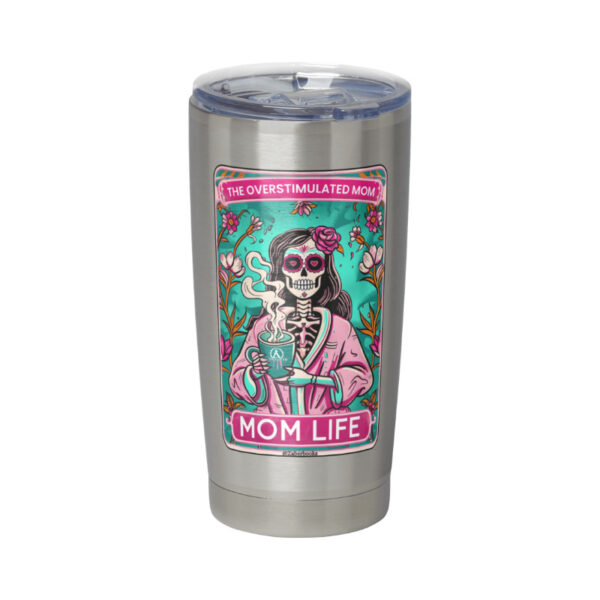 Overstimulated Mom Skeleton Tarot Card Vinyl Sticker - Image 4