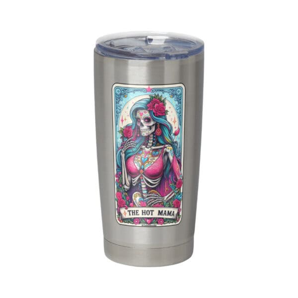 Hot Mama Skeleton Tarot Card Vinyl Sticker - Image 4