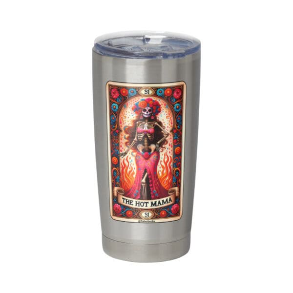 Hot Mama Skeleton Tarot Card Vinyl Sticker - Image 5