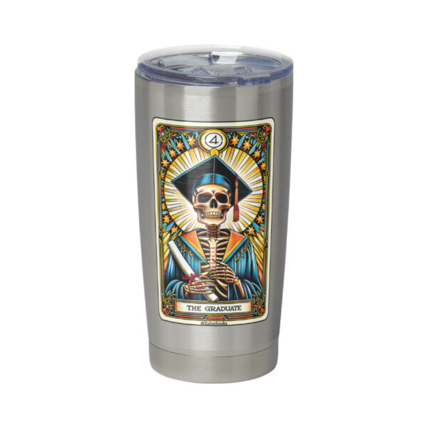 Student Graduate Skeleton Tarot Card Vinyl Sticker - Image 6