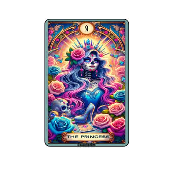 Princess Skeleton Tarot Card Vinyl Sticker