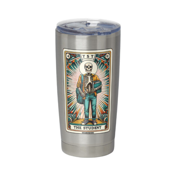 Student Graduate Skeleton Tarot Card Vinyl Sticker - Image 4