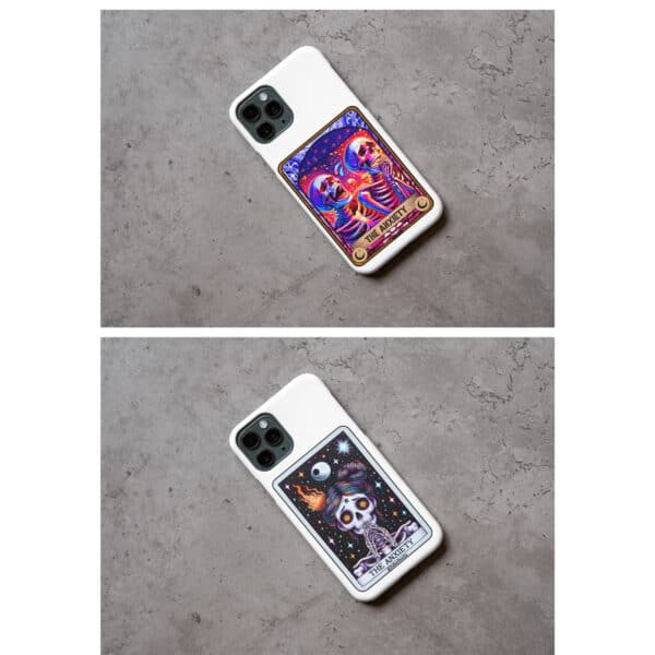 Anxiety Skeleton Tarot Card Vinyl Sticker - Image 3
