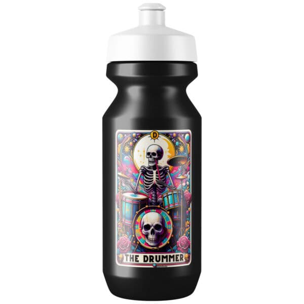Musician Drummer Skeleton Tarot Card Sticker - Image 3