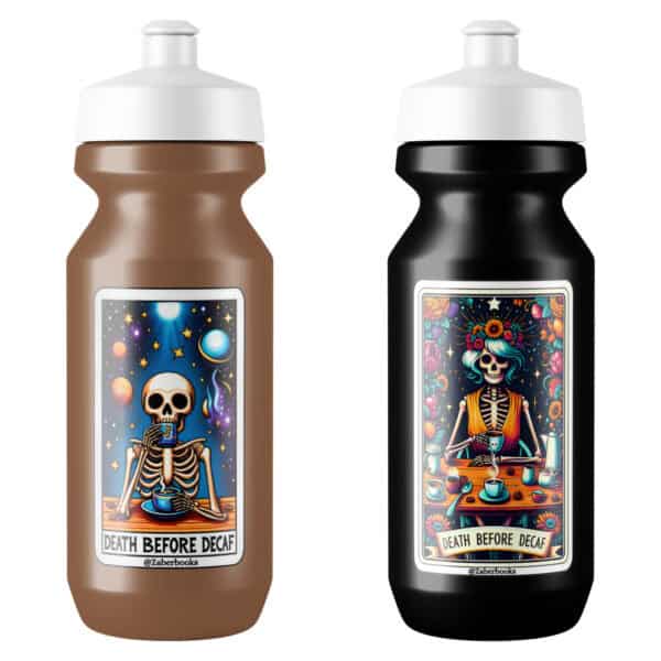 Death Before Decaf Skeleton Tarot Card Sticker - Image 3