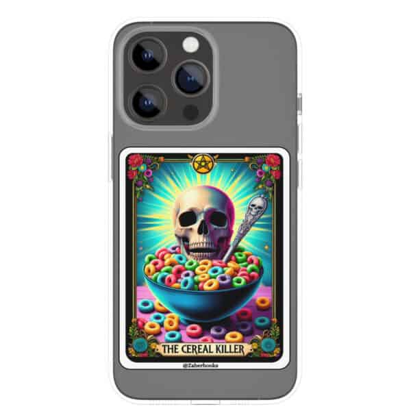 Cereal Killer Skull Tarot Card Vinyl Sticker - Image 2