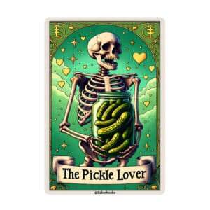 Pickle Lover Tarot Card Vinyl Sticker